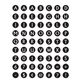 Black & White Alphabet Mini Stickers Alternate Image A