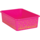 Pink Confetti Large Plastic Storage Bins 6-Pack Alternate Image A