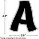 Black & Silver Funtastic 4" Letters Combo Pack Alternate Image SIZE