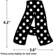 Black Polka Dots Funtastic 4" Letters Combo Pack Alternate Image SIZE