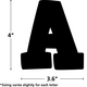 Black Bold Block 4" Letters Combo Pack Alternate Image SIZE