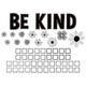 Black and White Floral Be Kind Bulletin Board Alternate Image A