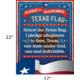Pledge of Allegiance to the Texas Flag Chart Alternate Image SIZE