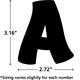 Black Funtastic Font 3" Magnetic Letters Alternate Image SIZE