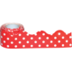 Red Polka Dots Scalloped Rolled Border Trim Alternate Image A