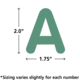 Eucalyptus Green 2" Classic Letters Uppercase Pack Alternate Image SIZE
