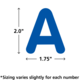 Blue 2" Classic Letters Uppercase Pack Alternate Image SIZE