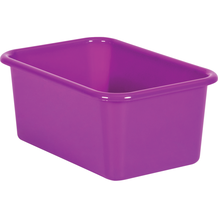 Purple Small Plastic Storage Bin 6 Pack - TCR2088575