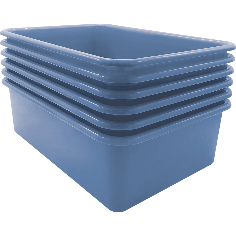 Slate Blue Large Storage Bin 6 Pack - by TCR