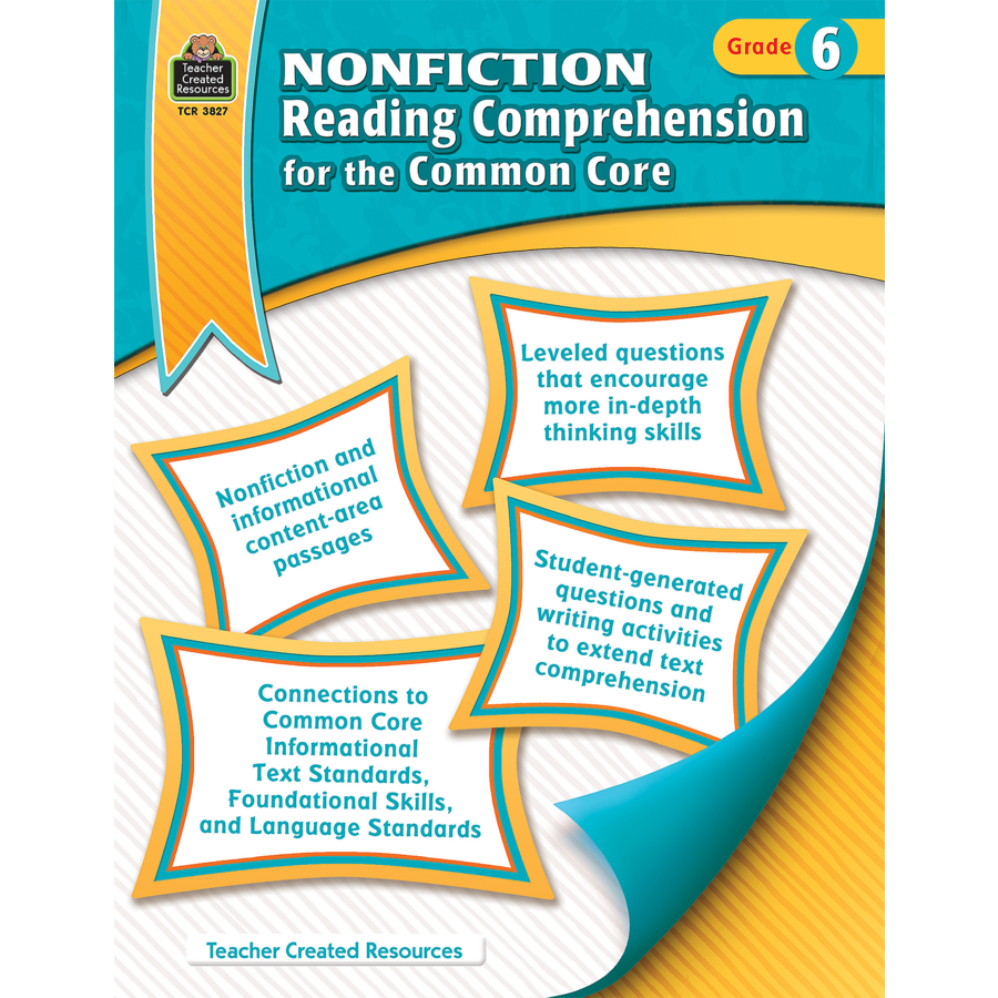 Nonfiction Reading Comprehension For The Common Core Grade 6 Tcr3827 Teacher Created Resources