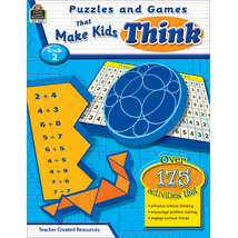 TCR2562 Puzzles and Games that Make Kids Think Grade 2