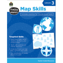 TCR3728 Practice Makes Perfect: Map Skills Grade 3
