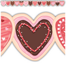 TCR6950 Frosted Heart Cookies Die-Cut Border Trim