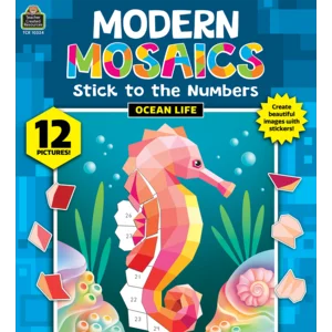 TCR10324 Ocean Life Modern Mosaics Stick to the Numbers