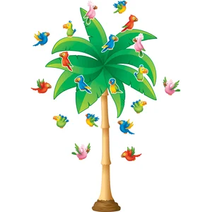 TCR5859 Tropical Trees Bulletin Board Display Set