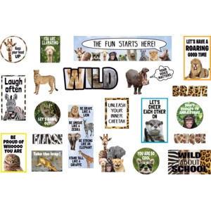 TCR6852 Go Wild Animals Mini Bulletin Board