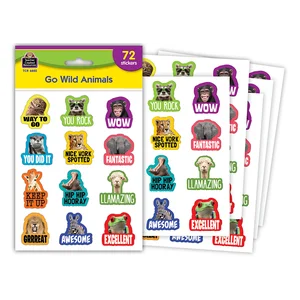 TCR6855 Go Wild Animals Stickers