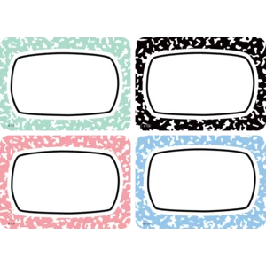 TCR9320 Cool for School Composition Name Tags/Labels - Multi-Pack
