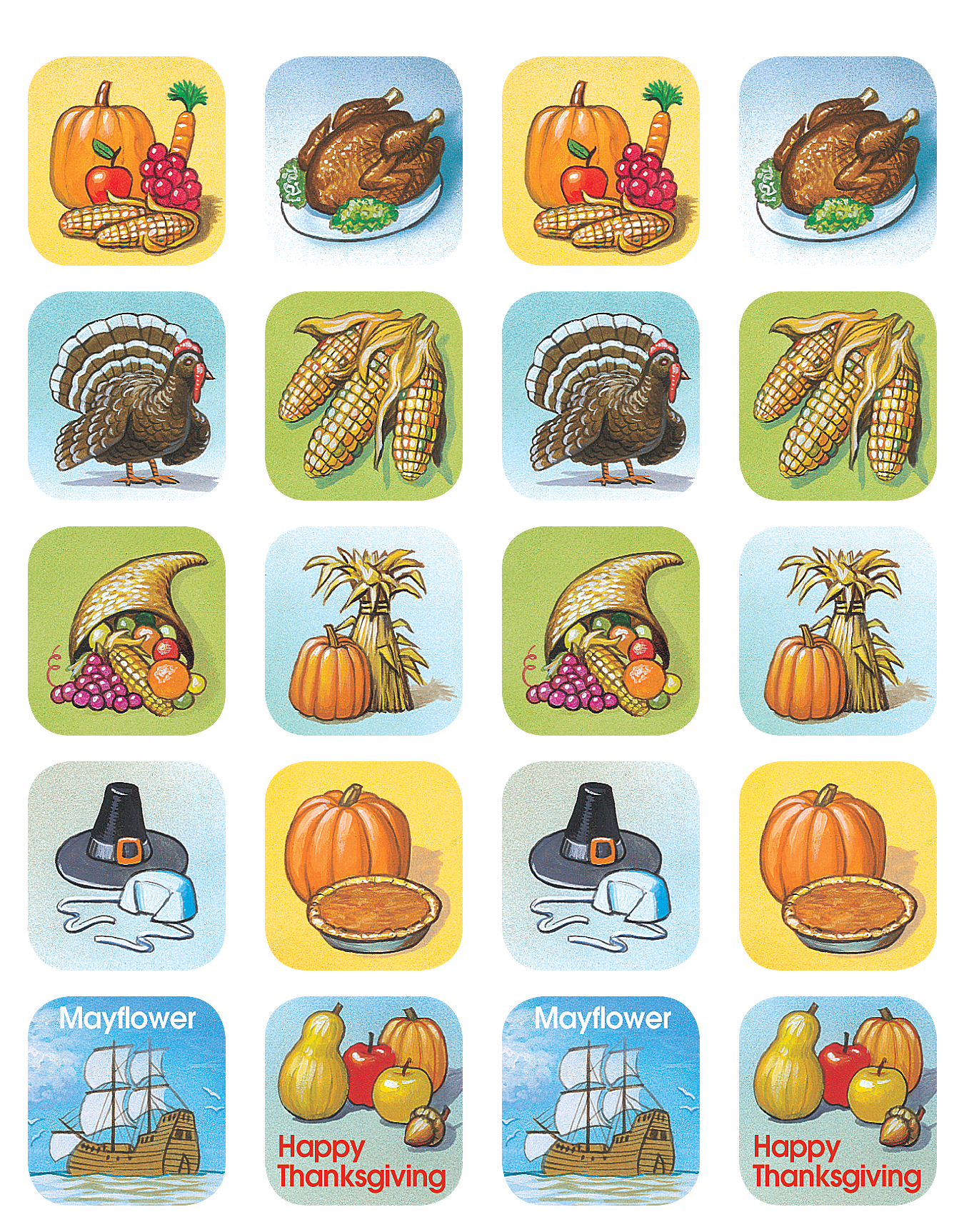 Thanksgiving Stickers TCR1255 Teacher Created Resources