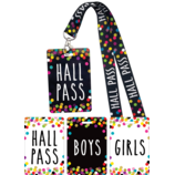 Confetti Hall Pass Lanyards