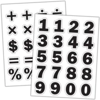 Black Numbers Stickers