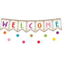 Confetti Pennants Welcome Bulletin Board Display