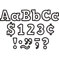 Black & White Bold Block 4" Letters Combo Pack