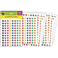 Colorful Paw Prints Mini Stickers Valu-Pak