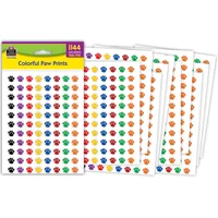 Colorful Paw Prints Mini Stickers Valu-Pak