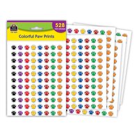 Colorful Paw Prints Mini Stickers