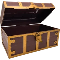 Treasure Chest with Lock and Key