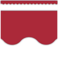 Cranberry Red Scalloped Border Trim