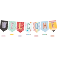 Cool for School Pennants Welcome Bulletin Board