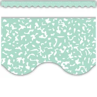 Composition Green Scalloped Border Trim
