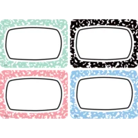 Cool for School Composition Name Tags/Labels - Multi-Pack