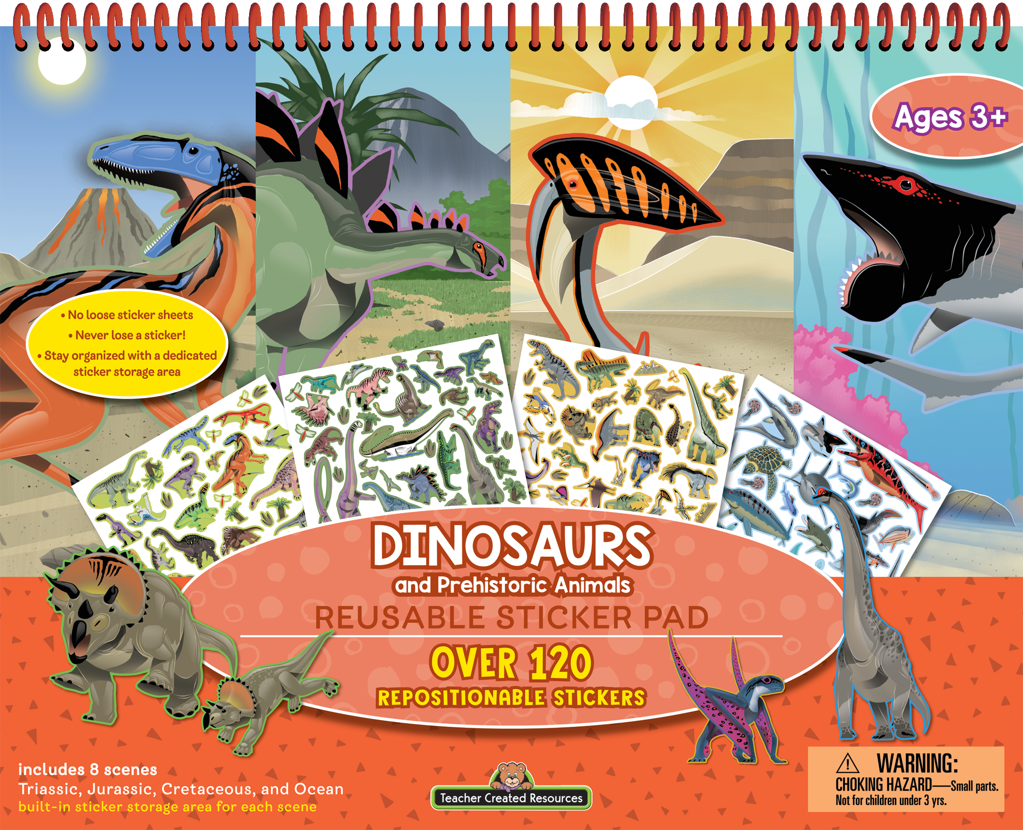 Dinosaurs and Prehistoric Animals Reusable Sticker Pad - TCR20116 | Teacher  Created Resources