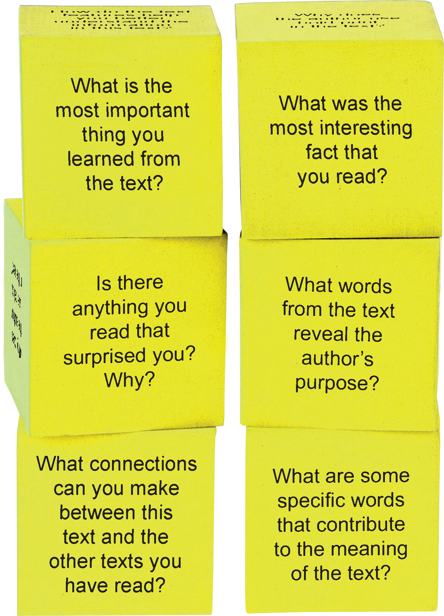 Foam Nonfiction Comprehension Cubes