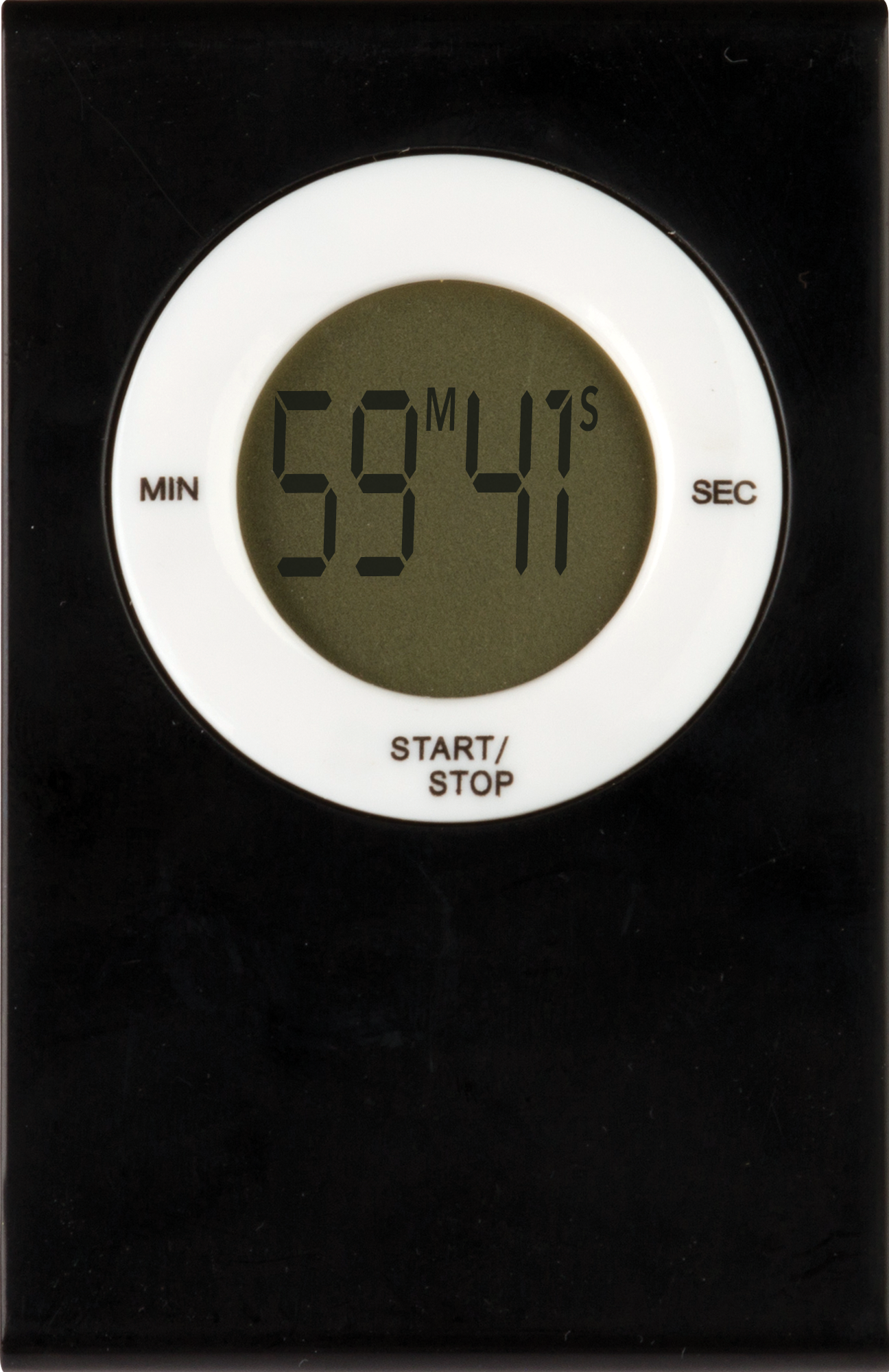 Magnetic kitchen timer. Digital time control in black color - Cablematic