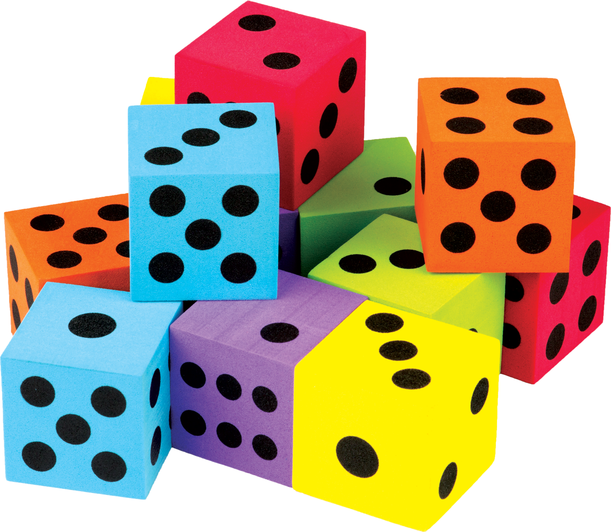Colorful Large Dice 12-Pack - TCR20809 | Teacher Created Resources