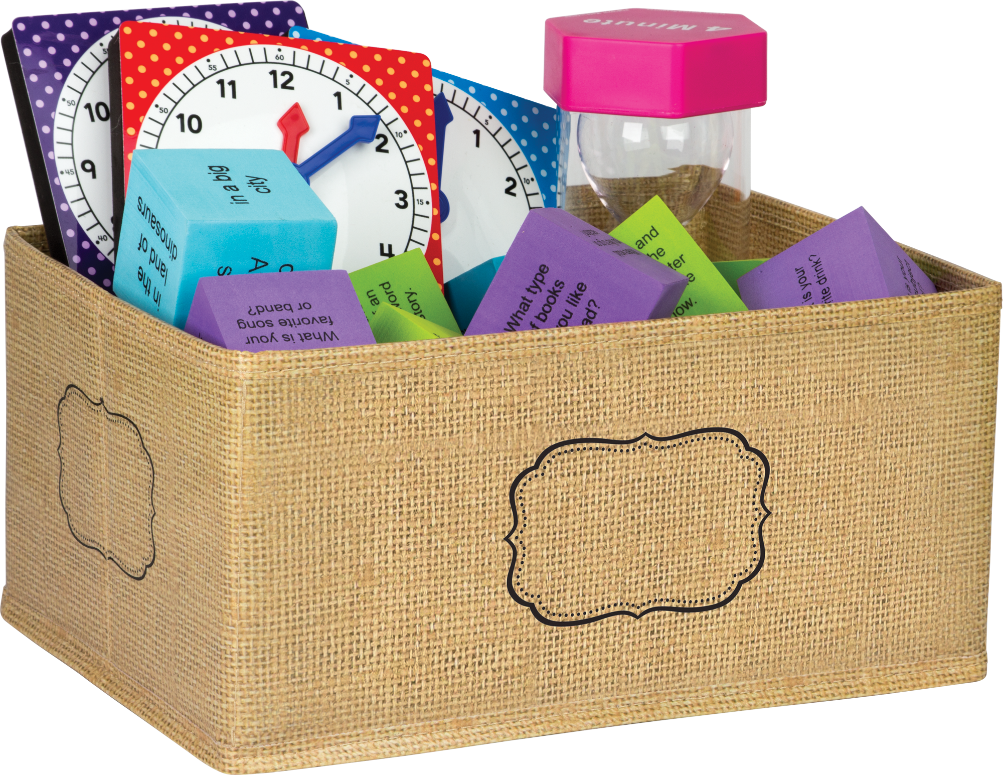 Burlap Small Storage Bin TCR20832 Teacher Created Resources