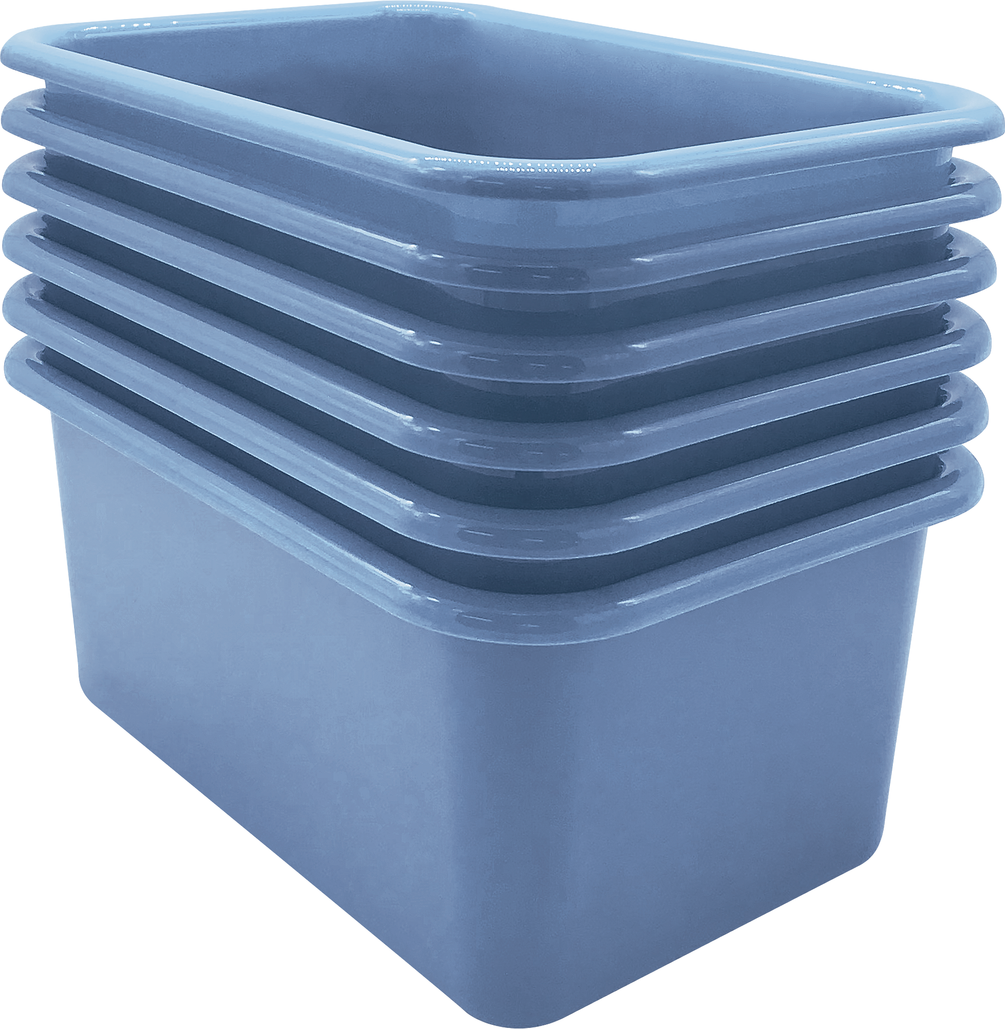 Blue Small Plastic Storage Bin - The School Box Inc