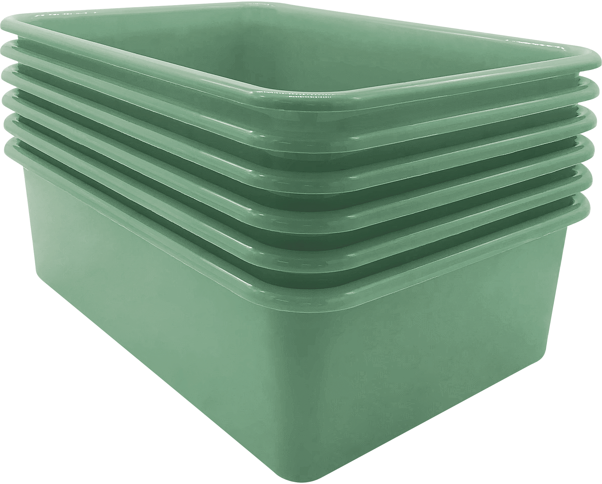 Bold Colors Large Plastic Storage Bins Set of 6 - by TCR