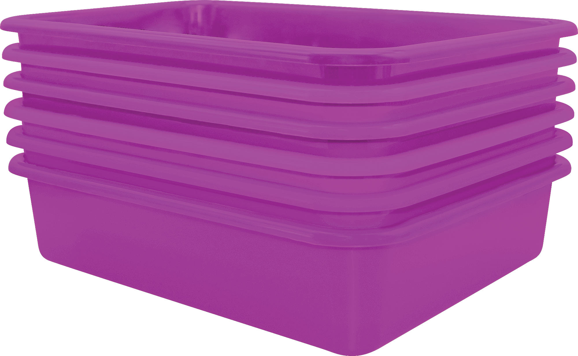 Teacher Created Resources Lime Large Plastic Storage Bin, Pack of 3