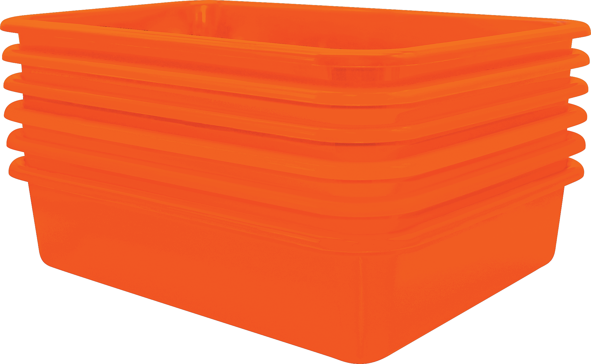 20 Gallon Stackable Heavy Duty Plastic Storage Tote Boxes Orange