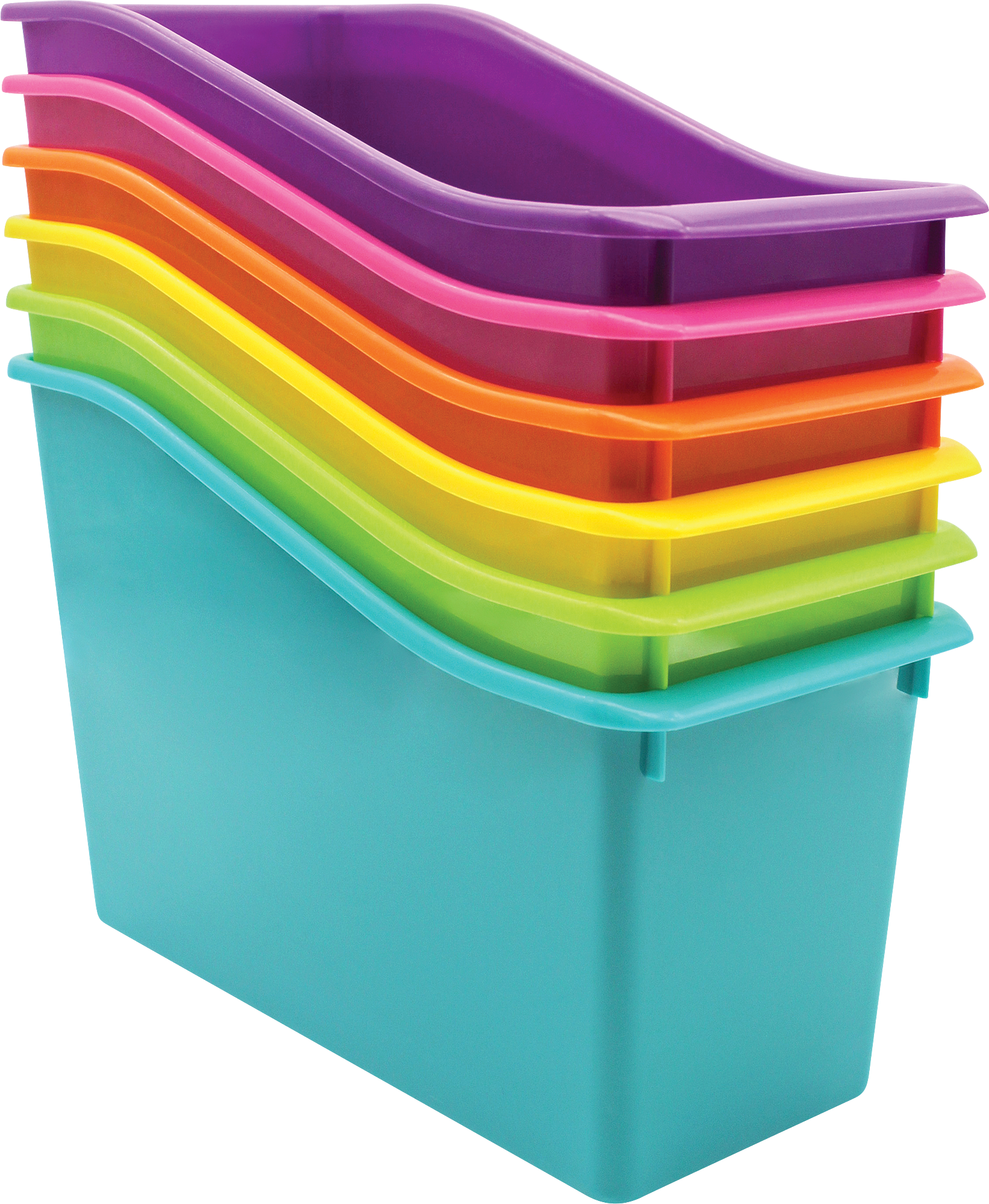 Teacher Created Resources Storage Bins - 6 Pack Chalkboard Brights 16.25x11.5x5 Inch