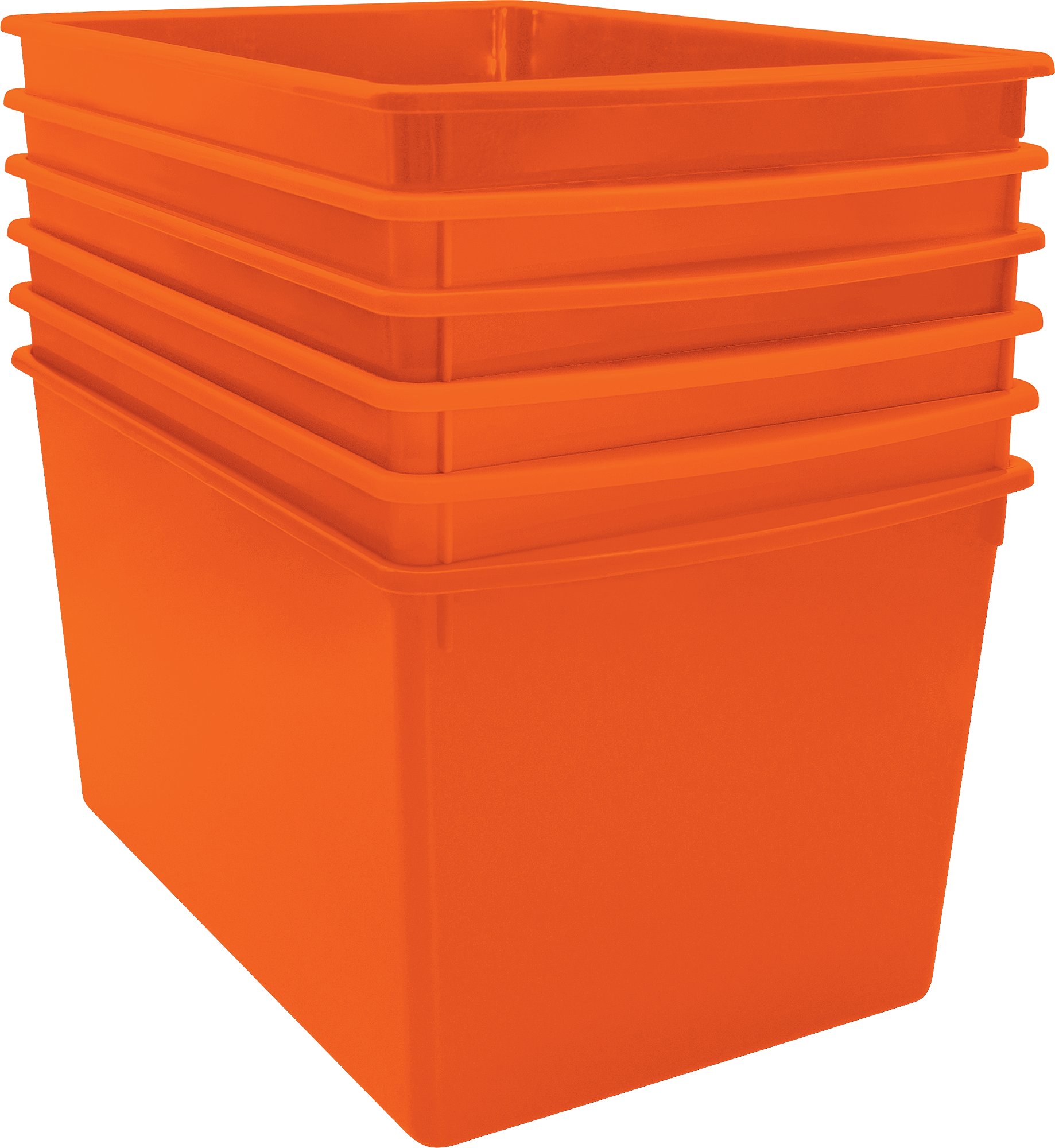 Teacher Created Resources TCR20394 Plastic Storage Bin Orange - Small