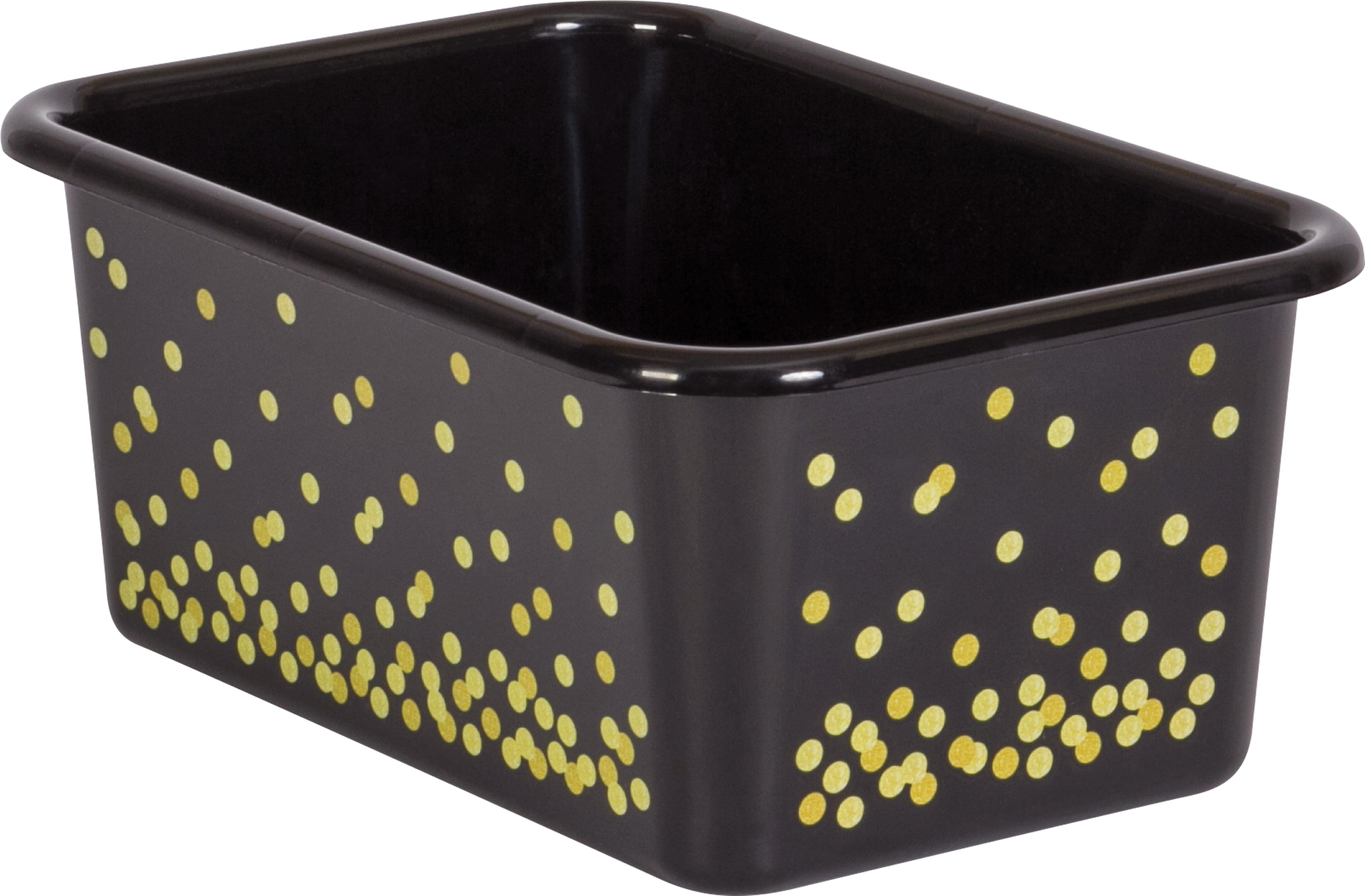 Black Confetti Small Plastic Storage Bin - TCR20889 | Teacher Created Resources