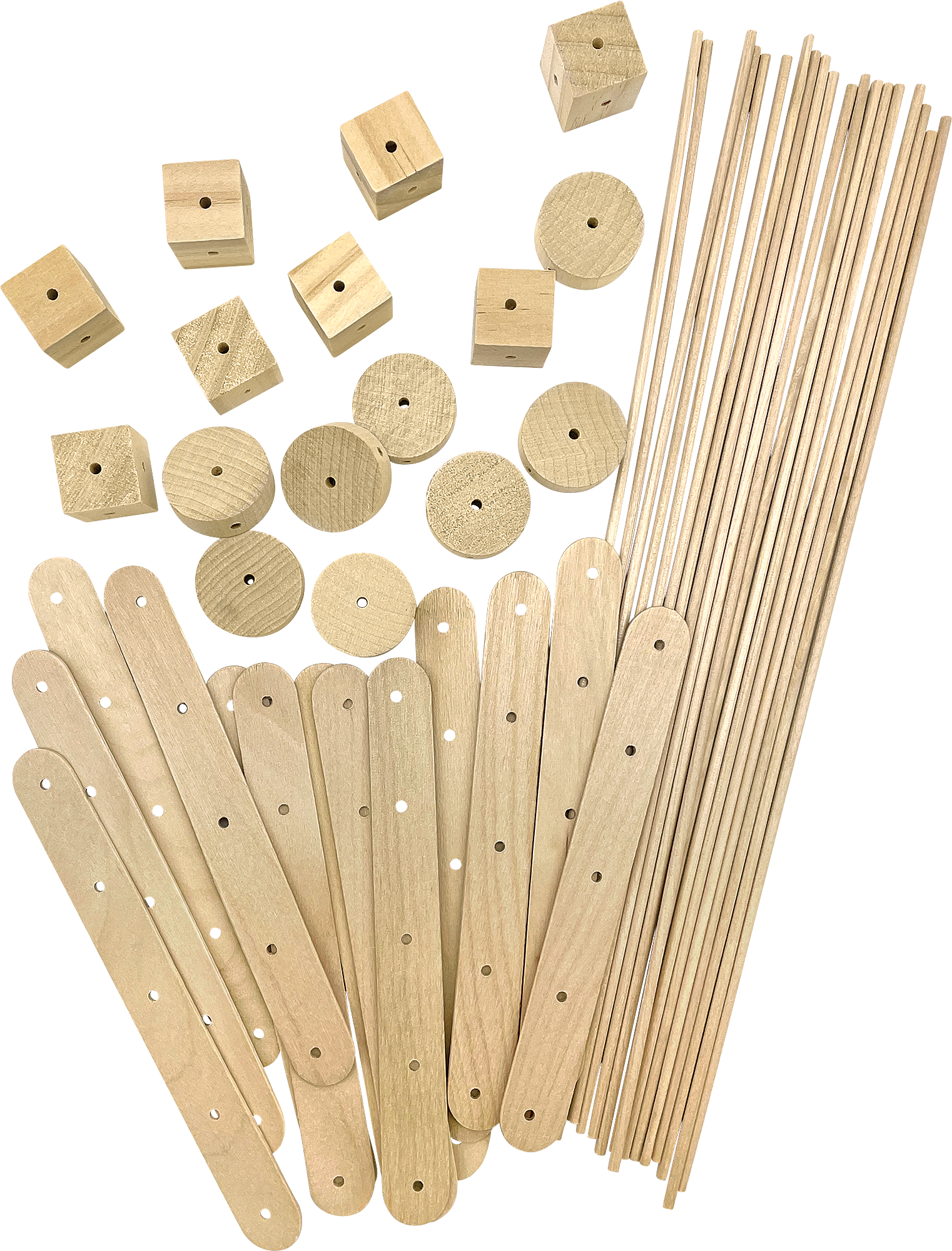 STEM Basics: Wood Construction Kit - 66 count