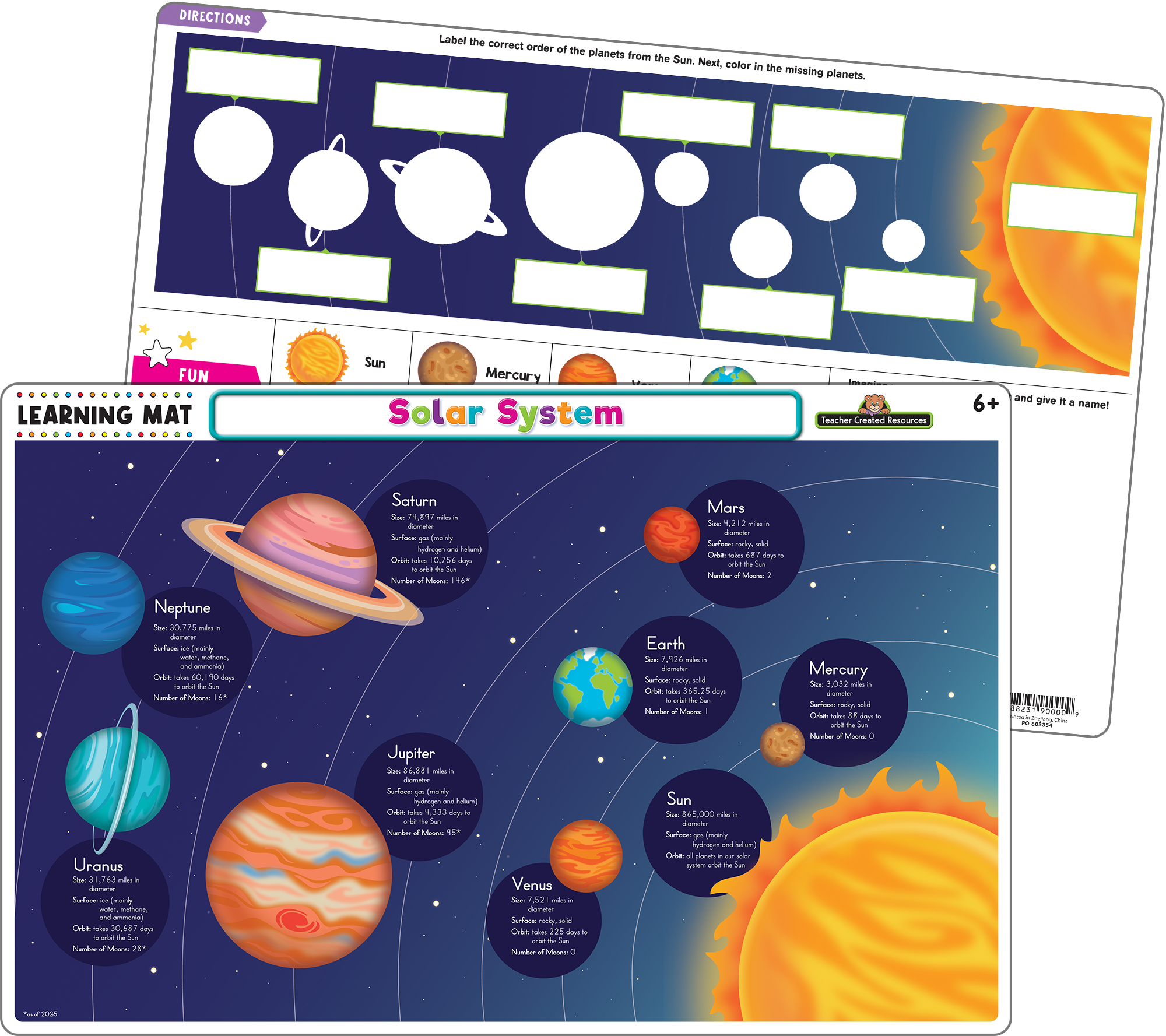 Solar System Learning Mat - TCR21027 | Teacher Created Resources