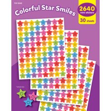 Colorful Star Smiles Mini Stickers Value Pack